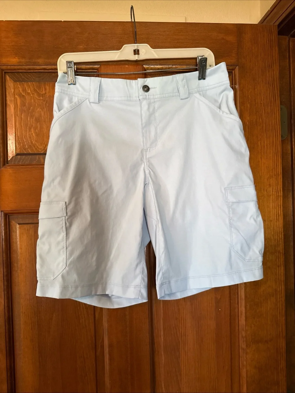 Duluth Trading Co Shorts Womens Size 8 Blue Dry On The Fly 10" Cargo Short - Picture 1 of 8